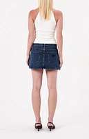 ABRAND Bella 99 Low Rise Denim Mini Skirt