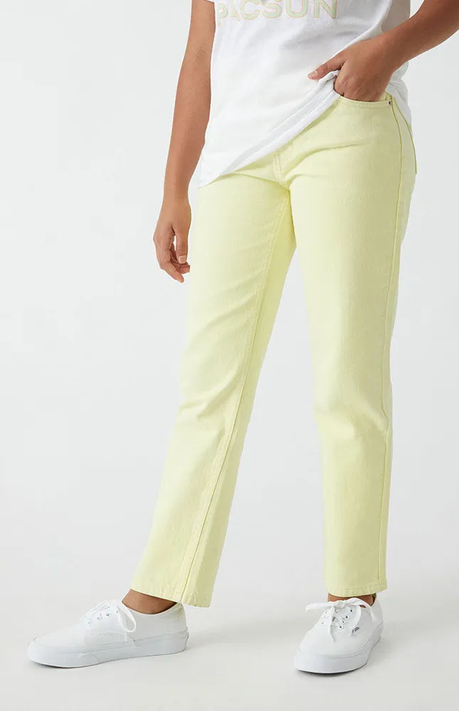 PacSun Kids Yellow Pastel Straight Leg Jeans