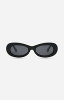 INDY Sunglasses SoHo Black Oval Sunglasses