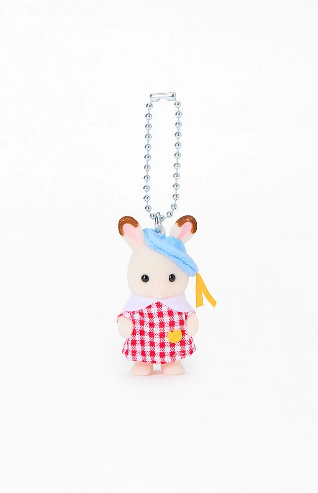 CALICO CRITTERS Chocolate Rabbit Baby Key Chain Bag Charm