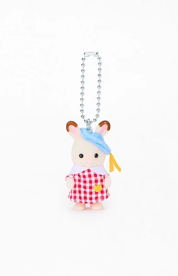 CALICO CRITTERS Chocolate Rabbit Baby Key Chain Bag Charm