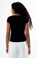 Pacsun Kids Henley Black Skimmer T-Shirt