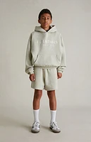 Fear of God Essentials Kids Heather Stone Fleece Soccer Sweat Shorts