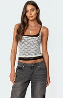 Edikted Wynnie Layered Lace Tank Top