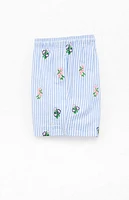 Pacsun Striped Bouquet 4.5" Swim Trunks