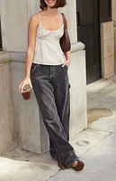 John Galt White & Tan Striped Tiffany Tank Top