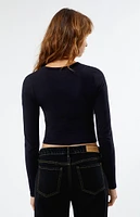 Est. PAC 1980 Julia Knot Front Long Sleeve Top