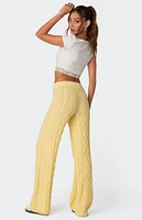 Edikted Kasey Cable Knit Pants