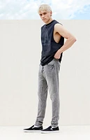 Pacsun Comfort Stretch Gray Stacked Skinny Jeans