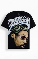 RODMAN BRAND Tribal Head All Over Print Oversized T-Shirt