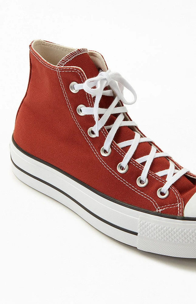 Red Chuck Taylor All Star Lift High Top Sneakers