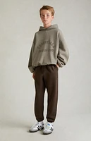 Kids Fear of God Essentials Heather Wood Sweatpants