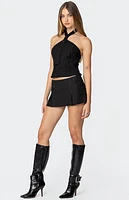 Edikted Karine Pinstripe Halter Top