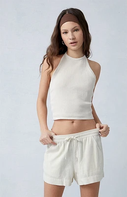 PacSun Linen Tie Front Shorts