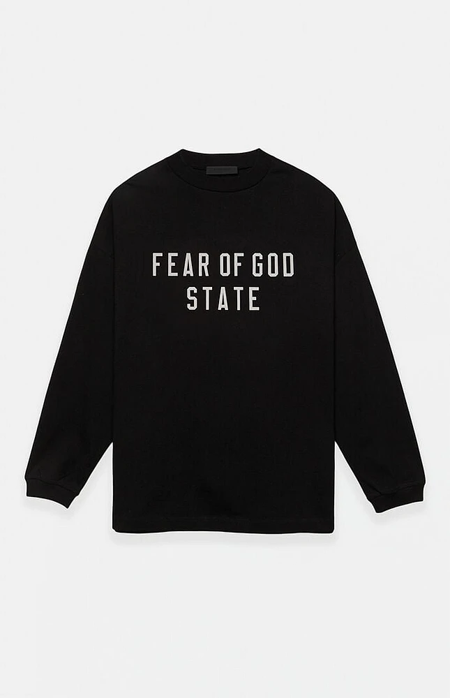 Fear of God Essentials Black Heavy Long Sleeve T-Shirt