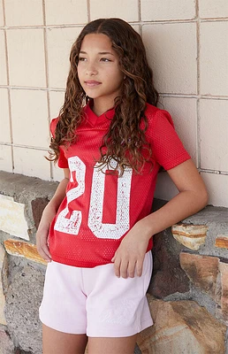 Pacsun Kids Rose Embroidered Sweat Shorts
