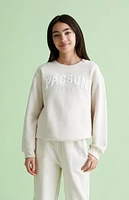 PacSun Kids Chenille Logo Crew Neck Sweatshirt