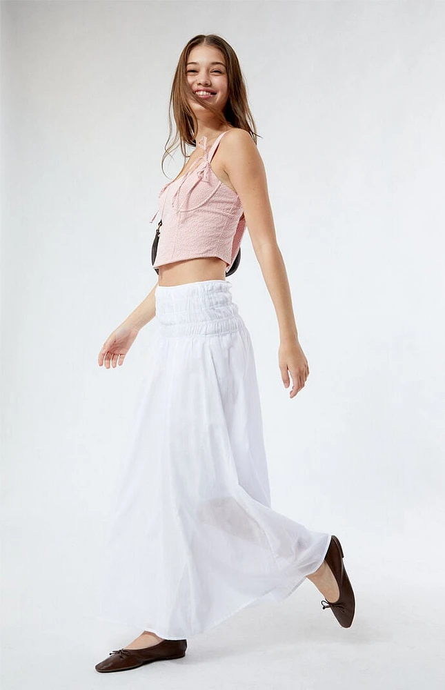 LA Hearts Cotton Tiered Maxi Skirt