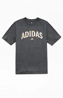 adidas Kids Heather Grey Tiger Camo Stack T-Shirt