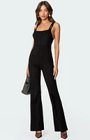 Edikted Bianka Buckle Strap Jumpsuit