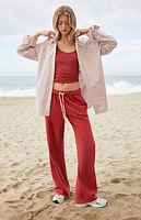 John Galt Red Anastasia Tie Baggy Sweatpants