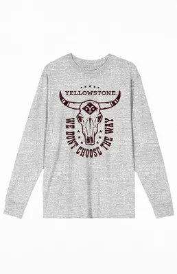Yellowstone Skull Long Sleeve T-Shirt
