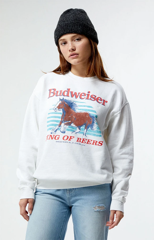 Junk Food Budweiser Crew Neck Sweatshirt