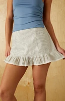 Your Favorite Striped Ruffle Mini Skirt