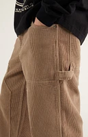 PacSun Tan Corduroy Baggy Carpenter Pants