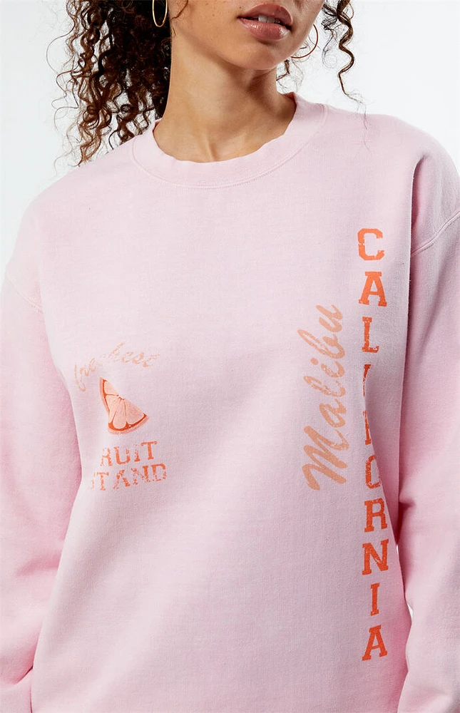 Golden Hour Malibu Fruit Stand Crew Neck Sweatshirt