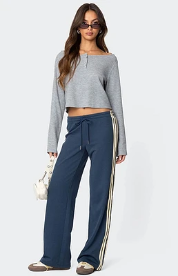 Edikted Averie Contrast Striped Sweatpants