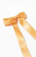 LA Hearts Orange Satin Bow Barrette