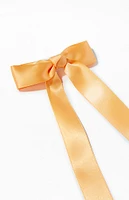 LA Hearts Orange Satin Bow Barrette