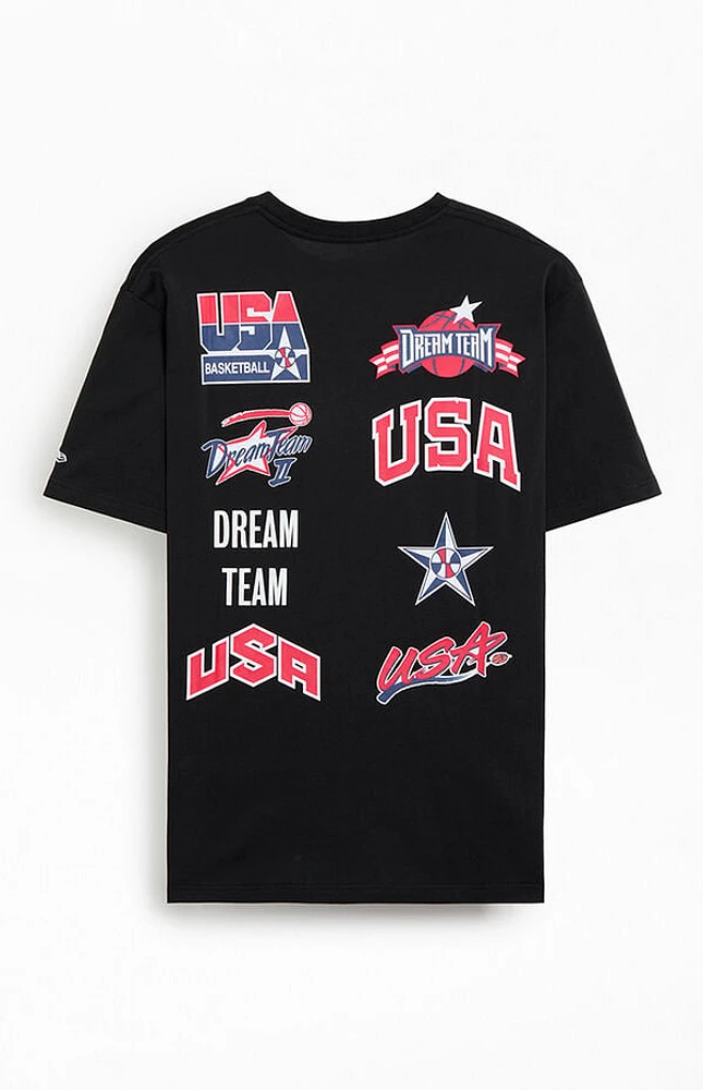 New Era USA Basketball Logos T-Shirt