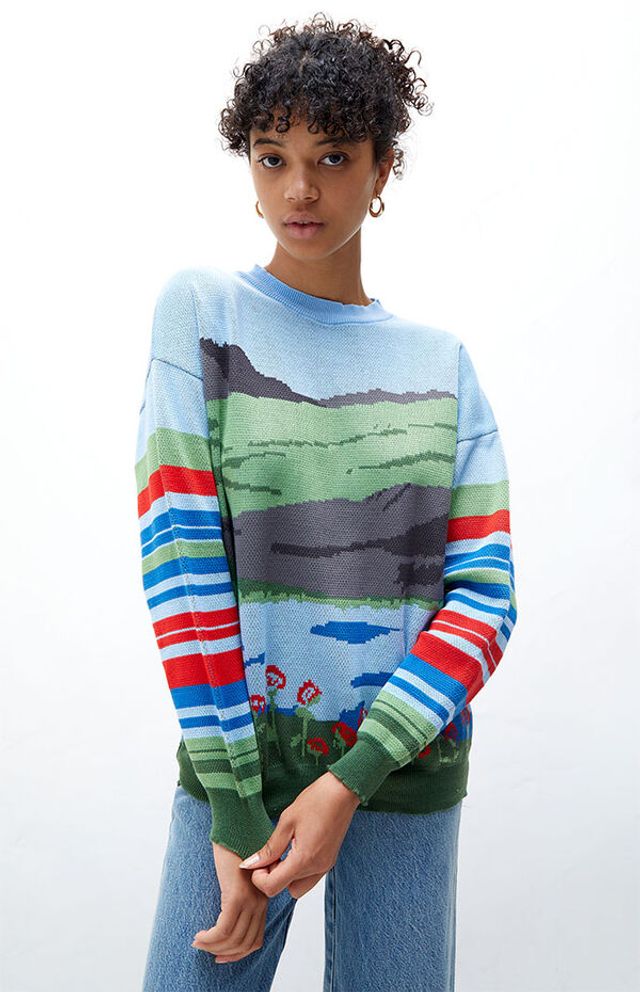 Daisy Street Scenic Knit Sweater 