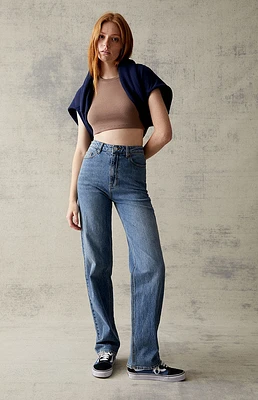 Eco Medium Blue Stretch '90s Boyfriend Jeans