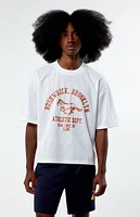 PacSun White Leagues Mesh Boxy Cropped Jersey T-Shirt