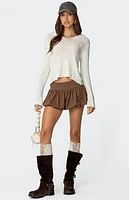 Edikted Mai Hooded V Neck Sweater