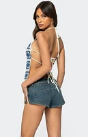 Edikted Naia Backless Crochet Top