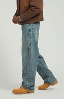 PacSun Dark Indigo Tinted Dart Baggy Barrel Jeans