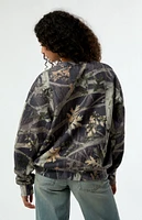 PacSun Dark Camo Crew Neck Sweatshirt