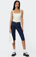 Edikted Textured Bustier Top