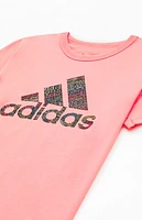 adidas Kids Pink Logo T-Shirt
