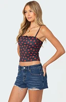 Edikted Strawberry Polka Tank Top