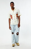 PacSun Applique Oversized Camp Shirt