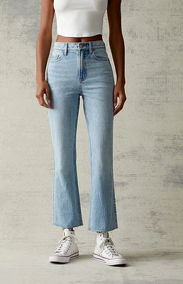 PacSun Light Blue High Waisted Stretch Cropped Bootcut Jeans