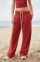 John Galt Red Anastasia Tie Baggy Sweatpants