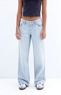 PacSun Light Indigo Low Rise Girlfriend Jeans