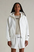 Fear of God Essentials Women's Cloud White Classic Zip Up Hoodie