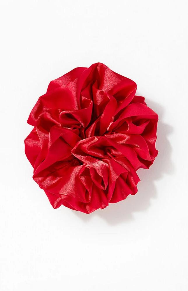 Pacsun Red Textured Hair Scrunchie